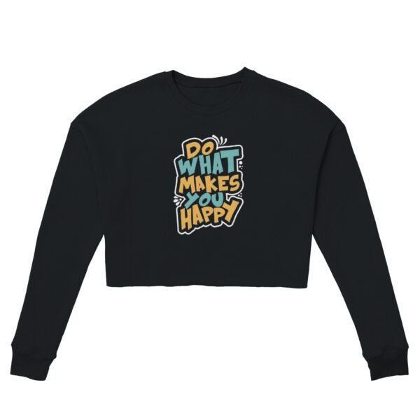 Women's Cropped Sweatshirt | Bella + Canvas 7503 Black